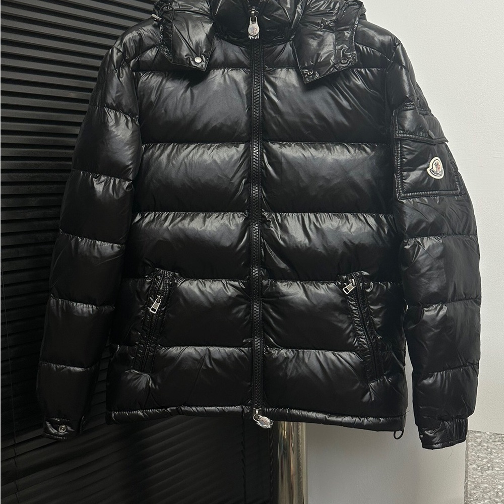 Moncler Shiny Black Puffer Jacket